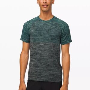 Lululemon Men’s Metal‎ Vent Tech Short-Sleeve Shirt Teal & Black Workout Gym XL